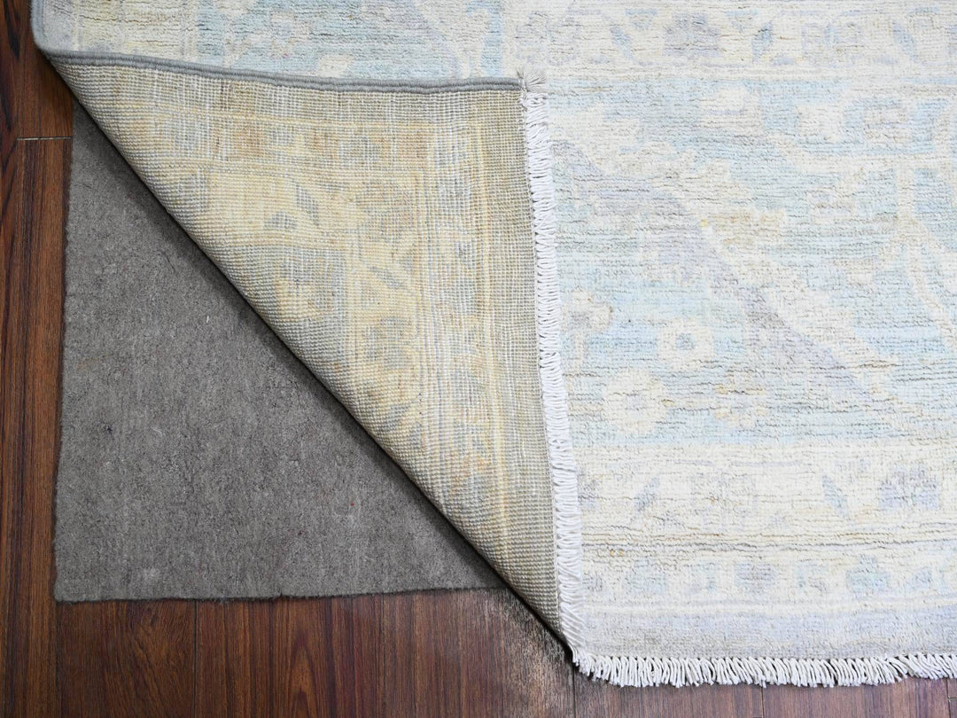 11'9" x 14'4" New Hand Knotted Grey Wool Rectangle Oriental Rug - MOA10274972