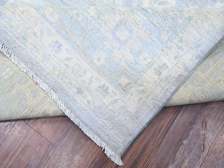 11'9" x 14'4" New Hand Knotted Grey Wool Rectangle Oriental Rug - MOA10274972