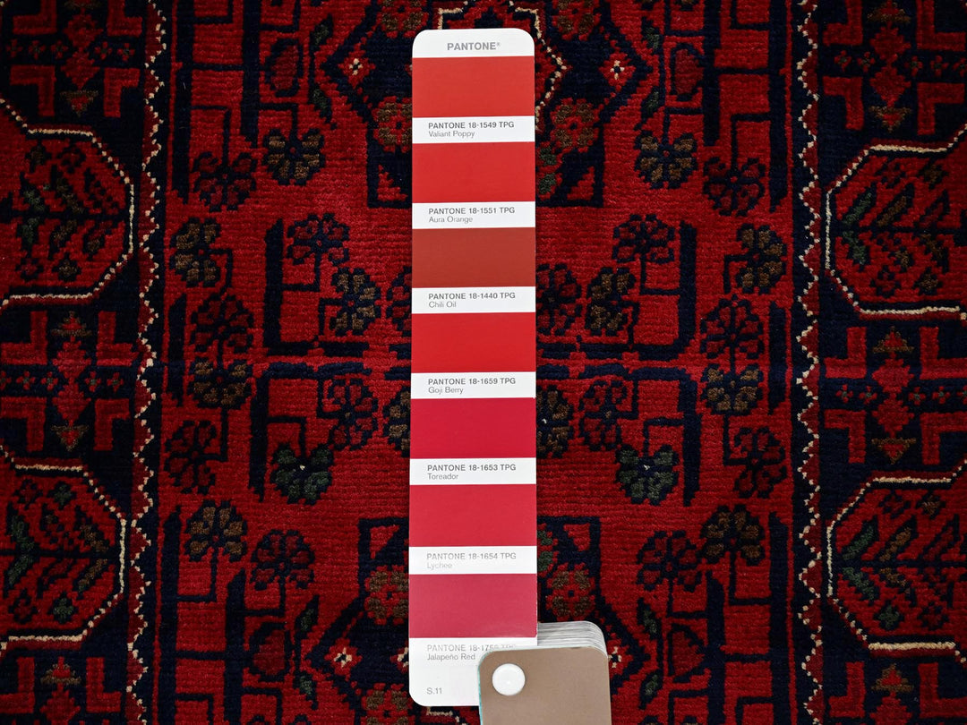 1'10" x 4'10" New Hand Knotted Red Wool Runner Oriental Rug - MOA102749