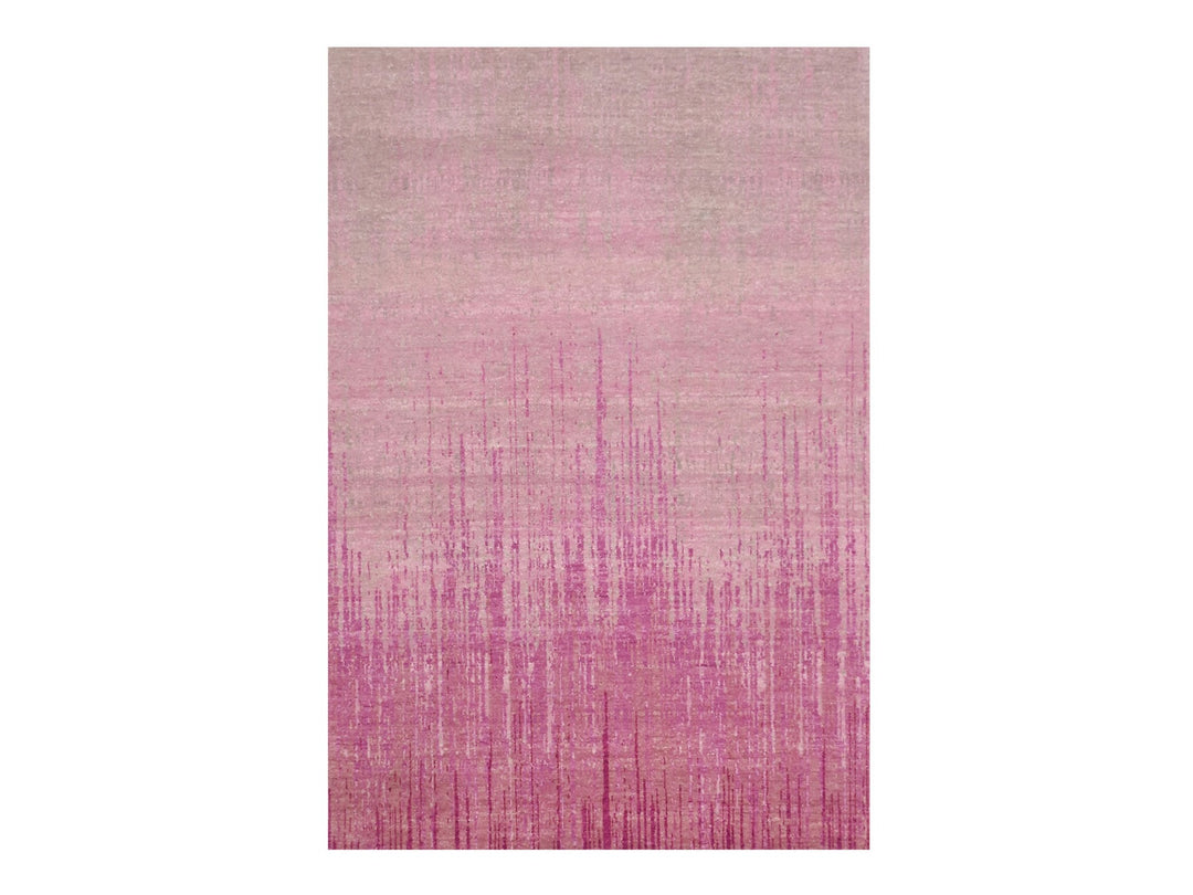 4'1" x 6'2" New Hand Knotted Pink Wool Rectangle Oriental Rug - MOA10275021