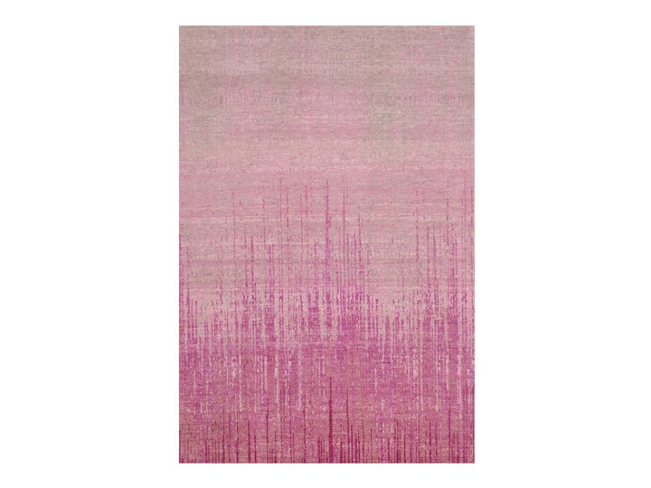 4'1" x 6'2" New Hand Knotted Pink Wool Rectangle Oriental Rug - MOA10275021