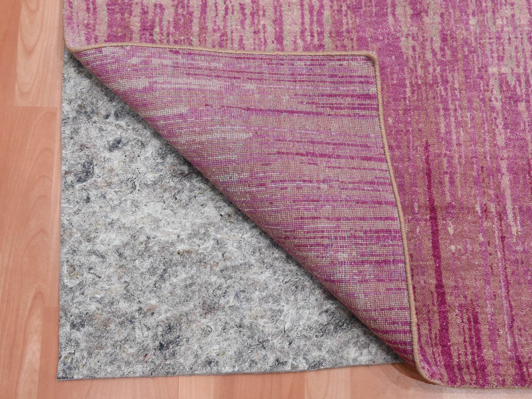 4'1" x 6'2" New Hand Knotted Pink Wool Rectangle Oriental Rug - MOA10275021
