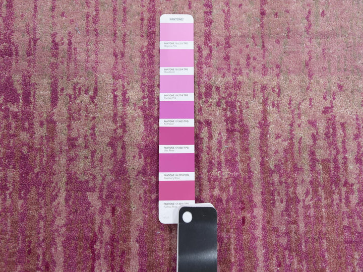 4'1" x 6'2" New Hand Knotted Pink Wool Rectangle Oriental Rug - MOA10275021