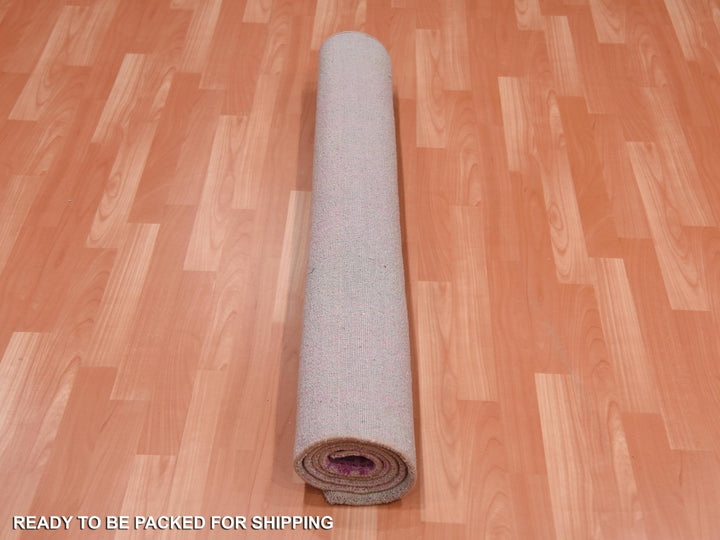 4'1" x 6'2" New Hand Knotted Pink Wool Rectangle Oriental Rug - MOA10275021