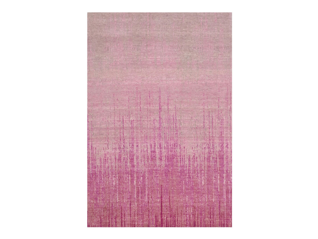 4'1" x 6'2" New Hand Knotted Pink Wool Rectangle Oriental Rug - MOA10275022