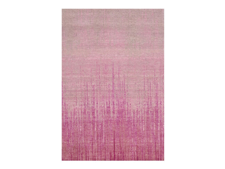 4'1" x 6'2" New Hand Knotted Pink Wool Rectangle Oriental Rug - MOA10275022