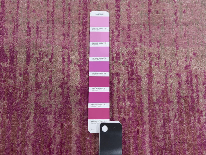 4'1" x 6'2" New Hand Knotted Pink Wool Rectangle Oriental Rug - MOA10275022