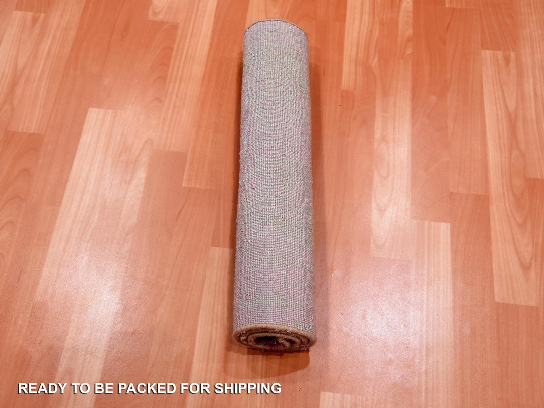 4'1" x 6'2" New Hand Knotted Pink Wool Rectangle Oriental Rug - MOA10275022