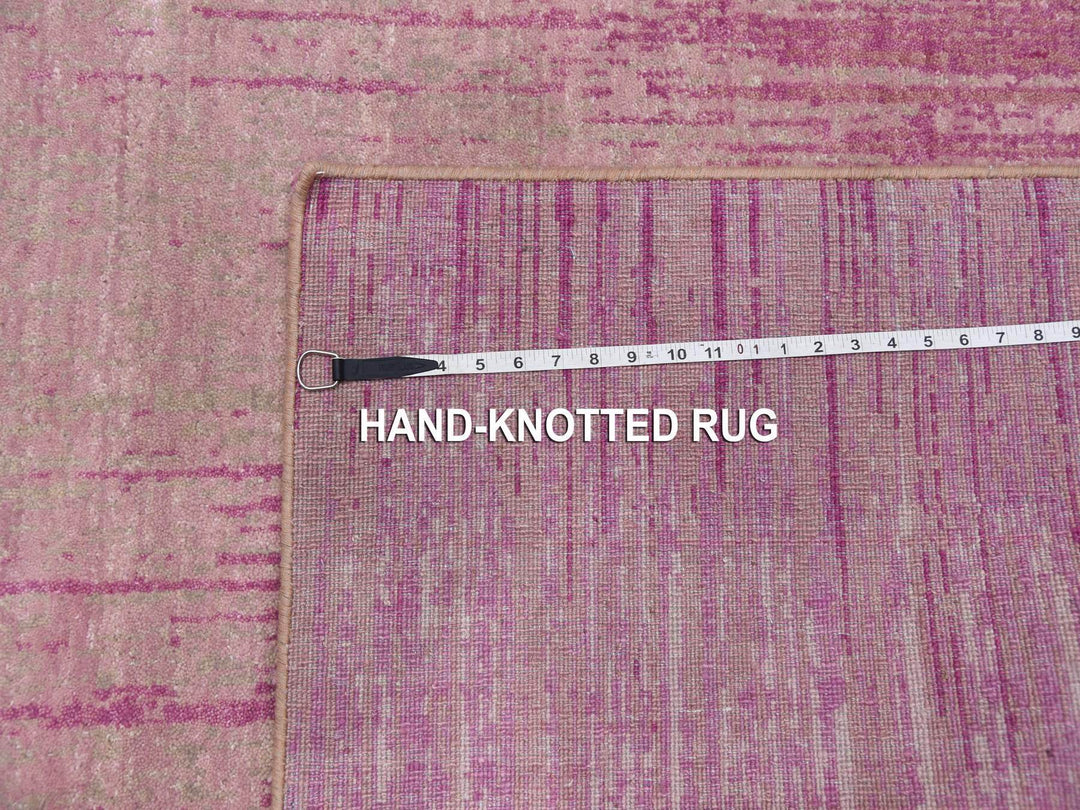 4'1" x 6'2" New Hand Knotted Pink Wool Rectangle Oriental Rug - MOA10275022