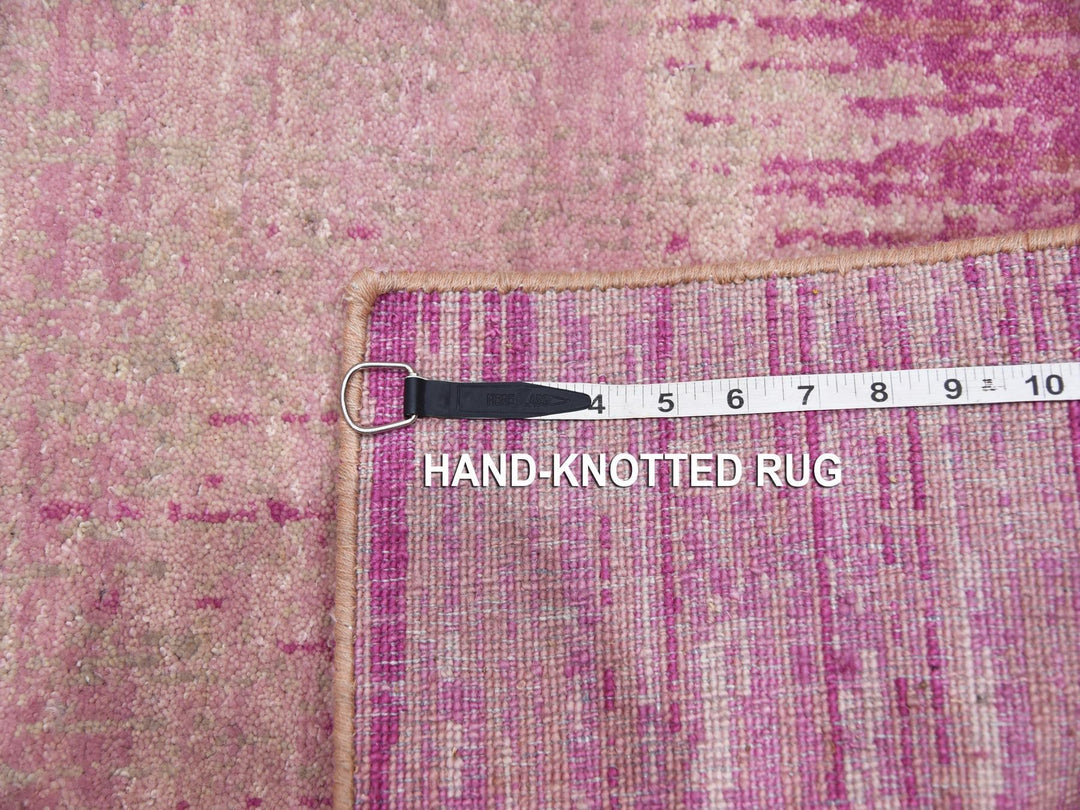 2'0" x 3'2" New Hand Knotted Pink Wool Rectangle Oriental Rug - MOA10275023