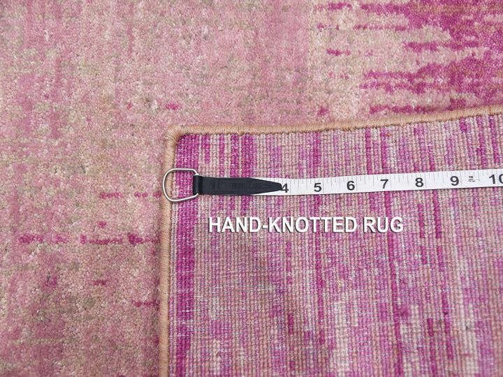 2'0" x 3'2" New Hand Knotted Pink Wool Rectangle Oriental Rug - MOA10275024