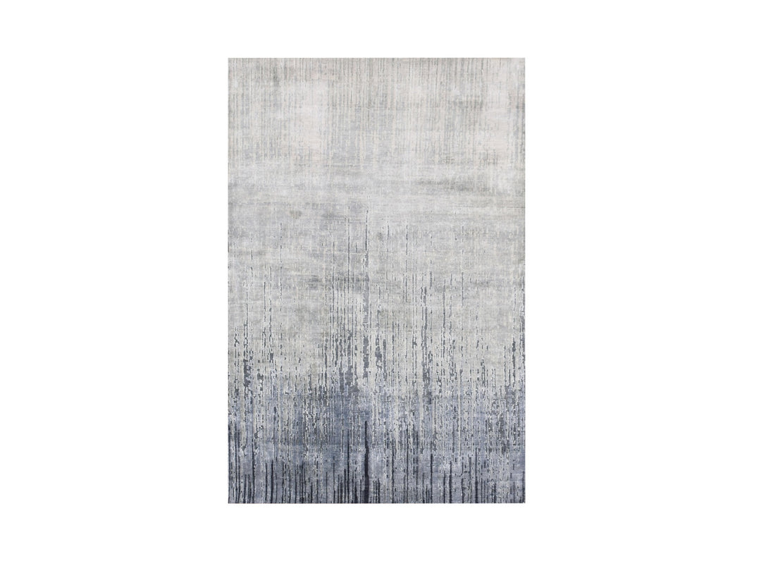 4'0" x 6'0" New Hand Knotted Grey Wool Rectangle Oriental Rug - MOA10275028