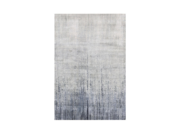 4'0" x 6'0" New Hand Knotted Grey Wool Rectangle Oriental Rug - MOA10275028