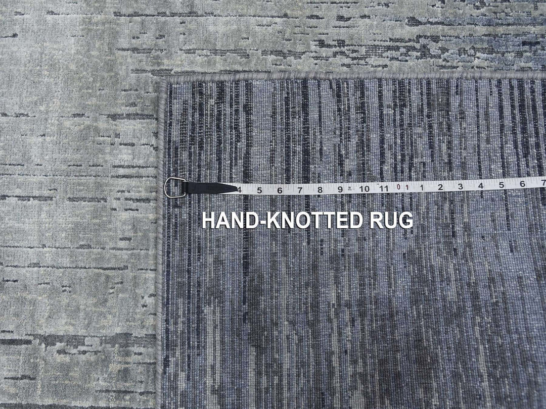4'0" x 6'0" New Hand Knotted Grey Wool Rectangle Oriental Rug - MOA10275028