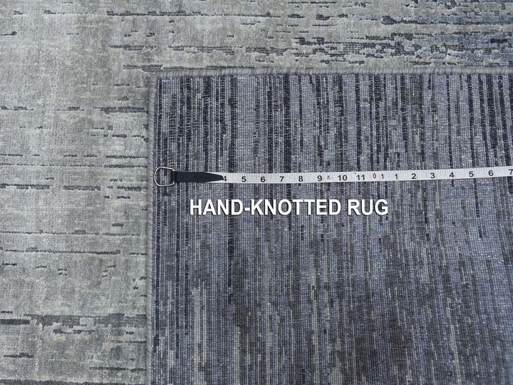 4'0" x 6'0" New Hand Knotted Grey Wool Rectangle Oriental Rug - MOA10275028