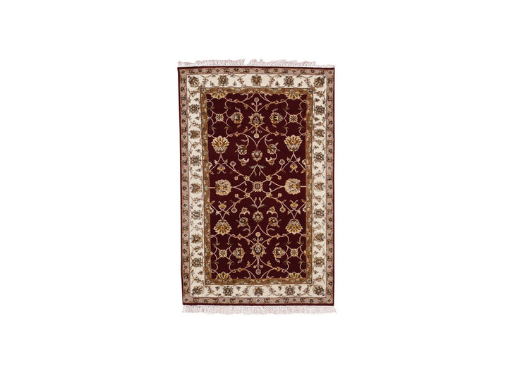 3'0" x 5'0" New Hand Knotted Red Wool & Silk Rectangle Oriental Rug - MOA10275049