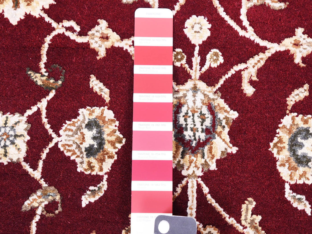 3'0" x 5'0" New Hand Knotted Red Wool & Silk Rectangle Oriental Rug - MOA10275049