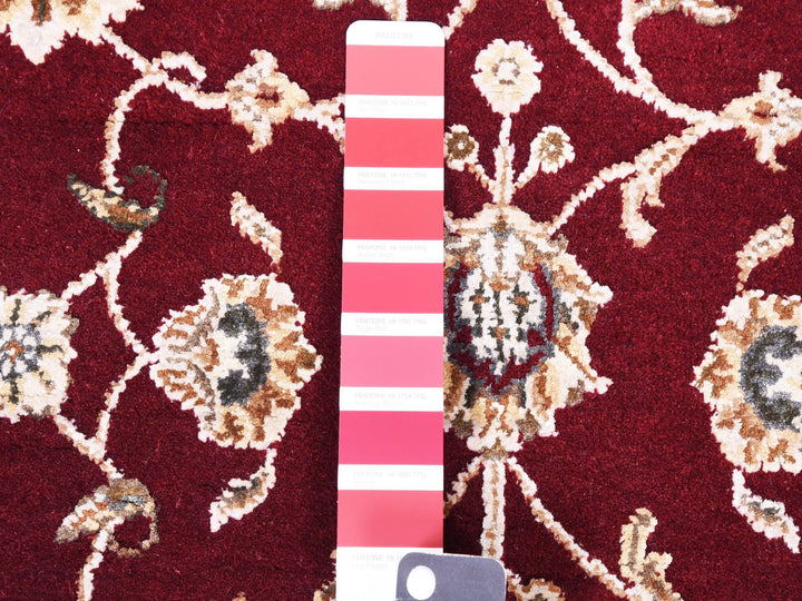 3'0" x 5'0" New Hand Knotted Red Wool & Silk Rectangle Oriental Rug - MOA10275049