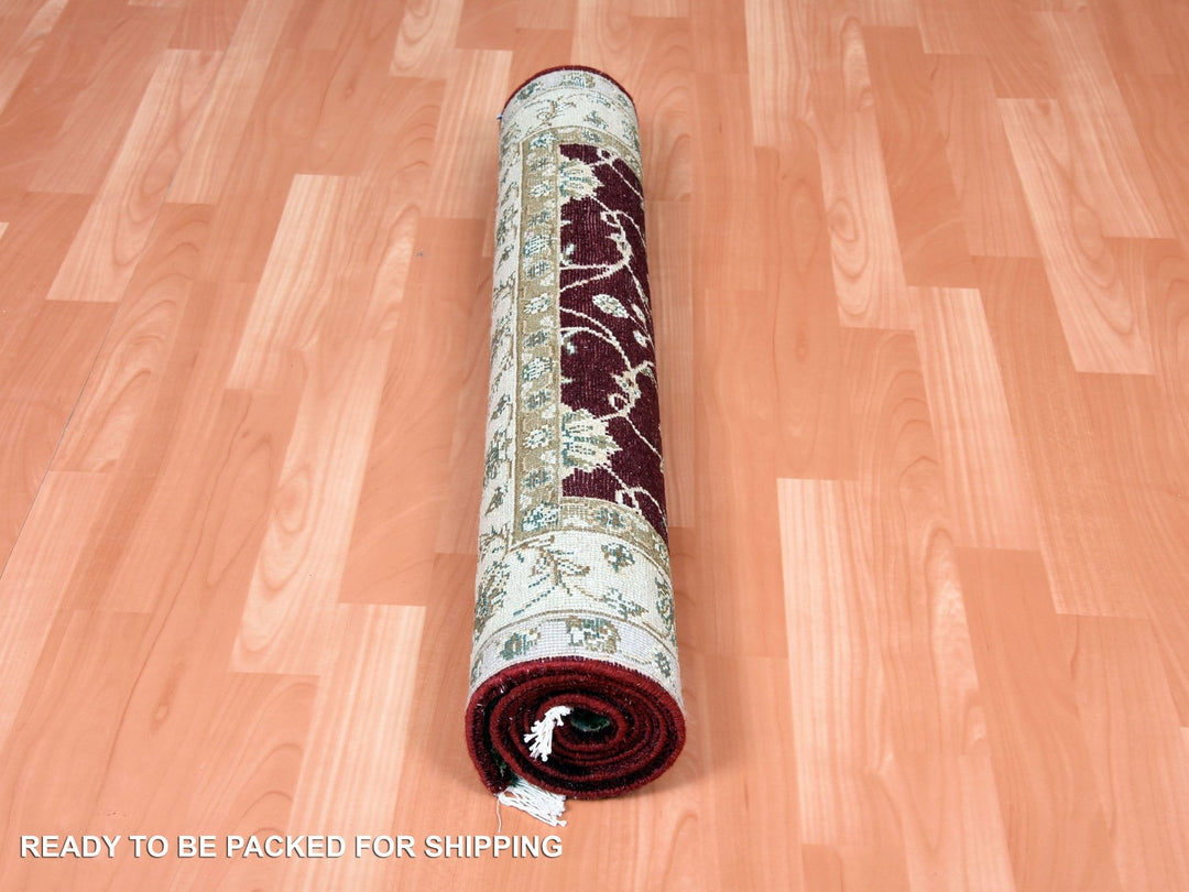 3'0" x 5'0" New Hand Knotted Red Wool & Silk Rectangle Oriental Rug - MOA10275049