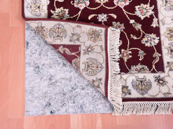 2'8" x 14'1" New Hand Knotted Red Wool & Silk Runner Oriental Rug - MOA10275056