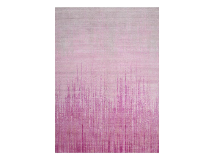 10'0" x 14'3" New Hand Knotted Pink Wool Rectangle Oriental Rug - MOA10275106