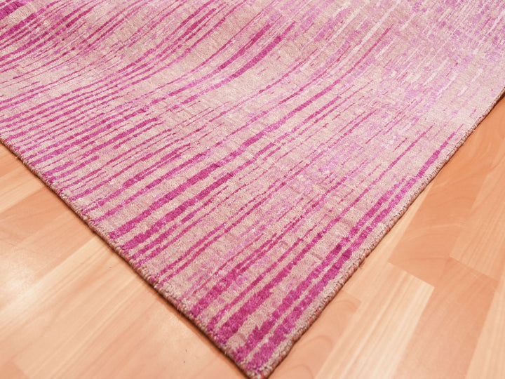 10'0" x 14'3" New Hand Knotted Pink Wool Rectangle Oriental Rug - MOA10275106