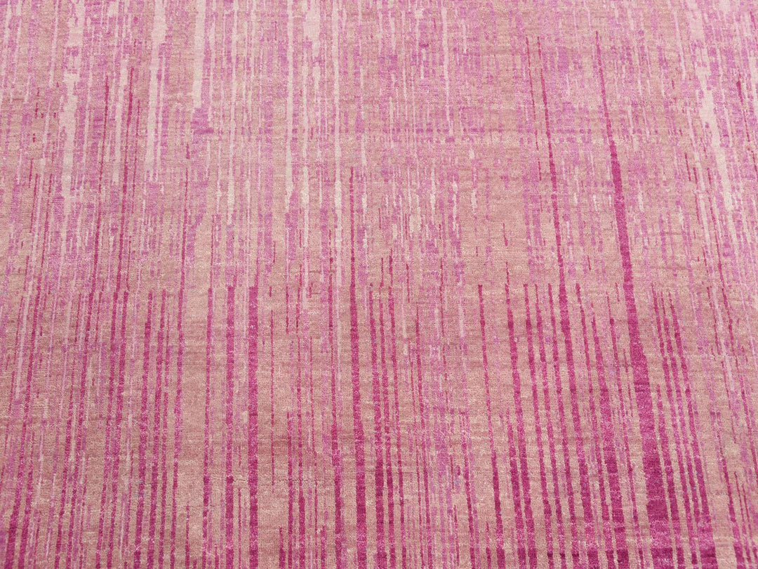 10'0" x 14'3" New Hand Knotted Pink Wool Rectangle Oriental Rug - MOA10275106