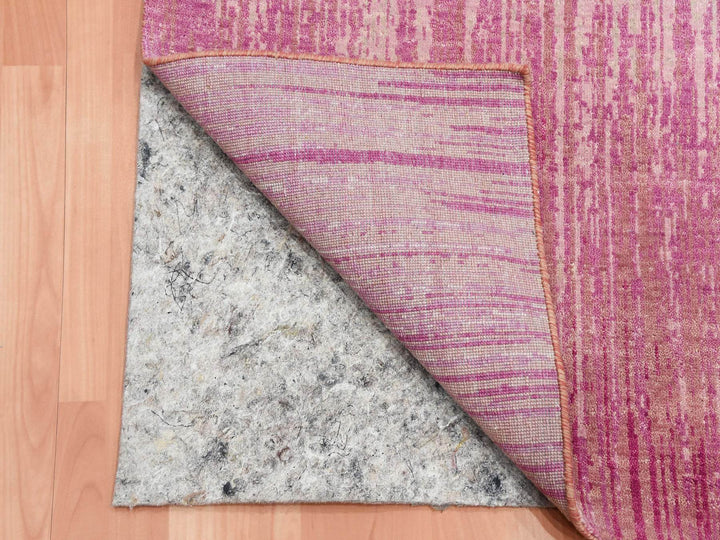 2'6" x 6'4" New Hand Knotted Pink Wool Runner Oriental Rug - MOA10275111