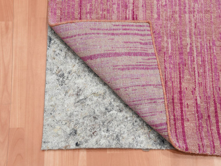 2'7" x 8'3" New Hand Knotted Pink Wool Runner Oriental Rug - MOA10275113
