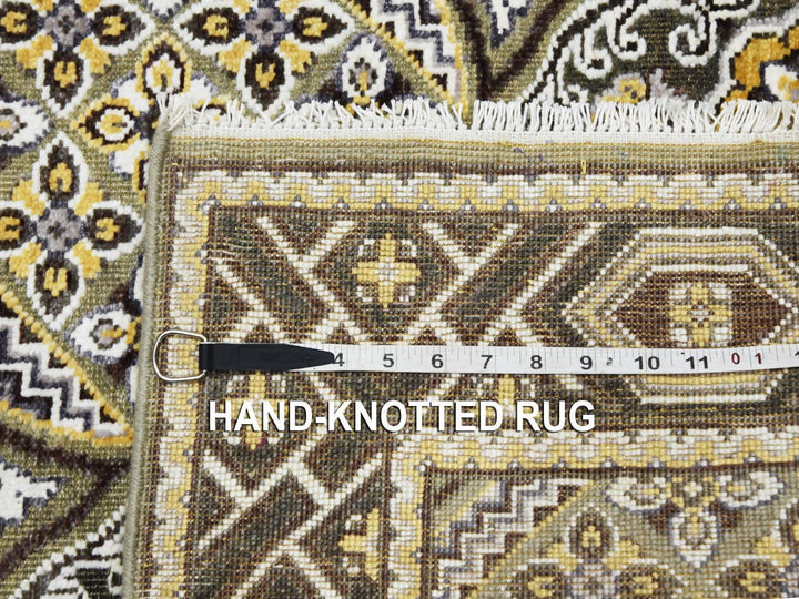 4'0" x 6'2" New Hand Knotted Brown Wool & Silk Rectangle Oriental Rug - MOA10275132