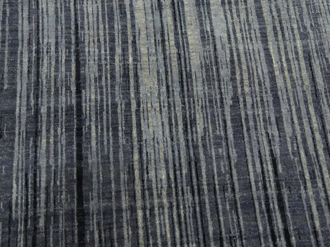 14'0" x 18'1" New Hand Knotted Grey Wool Rectangle Oriental Rug - MOA10275150