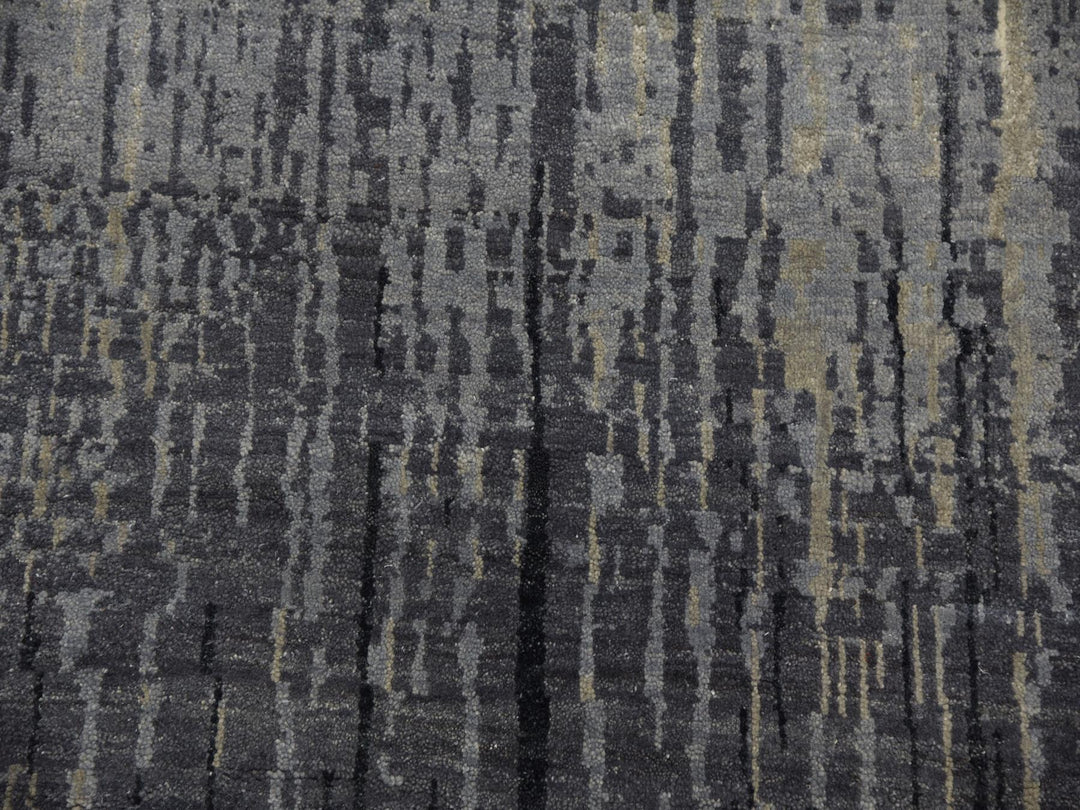 6'1" x 12'1" New Hand Knotted Grey Wool Runner Oriental Rug - MOA10275154