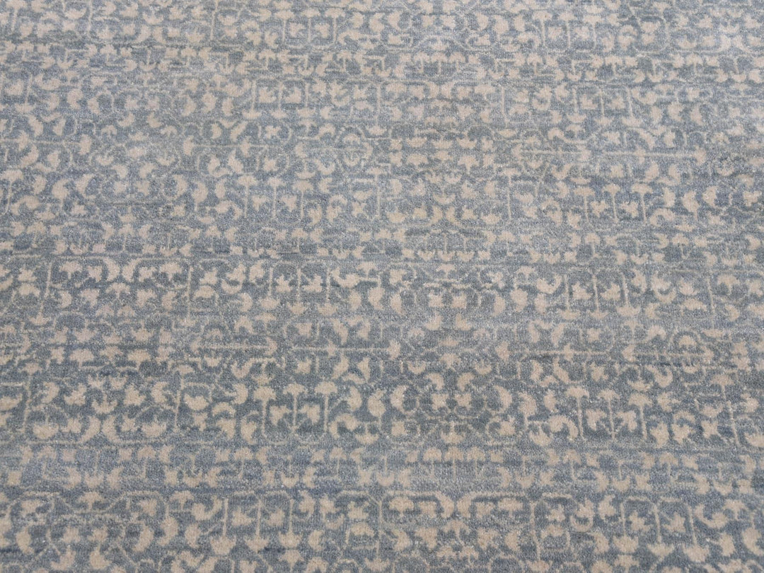 12'2" x 15'3" New Hand Knotted Blue Wool Rectangle Oriental Rug - MOA10275169