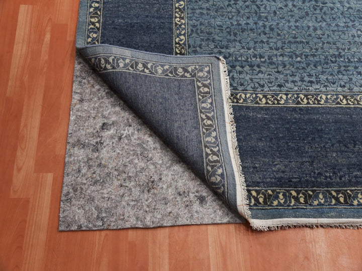 12'0" x 15'4" New Hand Knotted Blue Wool Rectangle Oriental Rug - MOA10275170