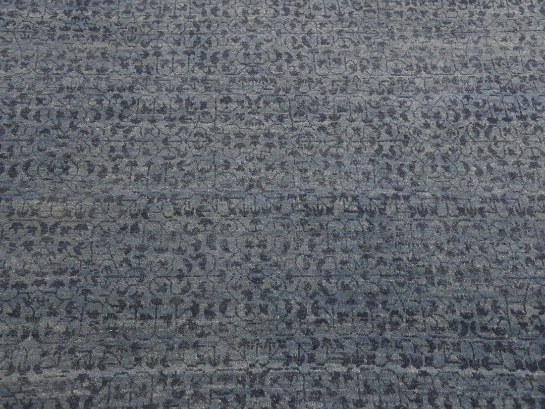 12'0" x 15'4" New Hand Knotted Blue Wool Rectangle Oriental Rug - MOA10275170