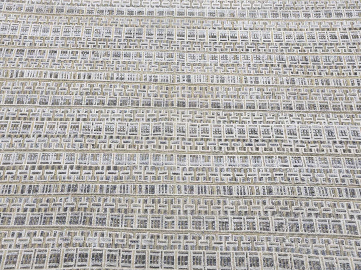 14'0" x 20'4" New Hand Knotted Grey Wool & Silk Rectangle Oriental Rug - MOA10275173
