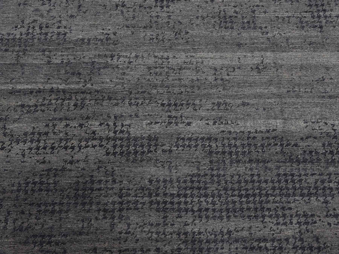 8'0" x 10'1" New Hand Knotted Grey Silk Rectangle Oriental Rug - MOA10275179