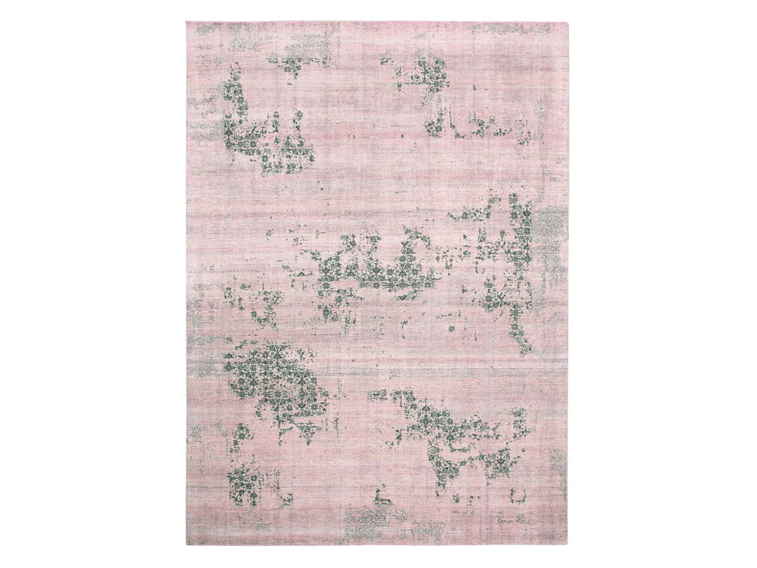 8'9" x 12'2" New Hand Knotted Pink Silk Rectangle Oriental Rug - MOA10275180