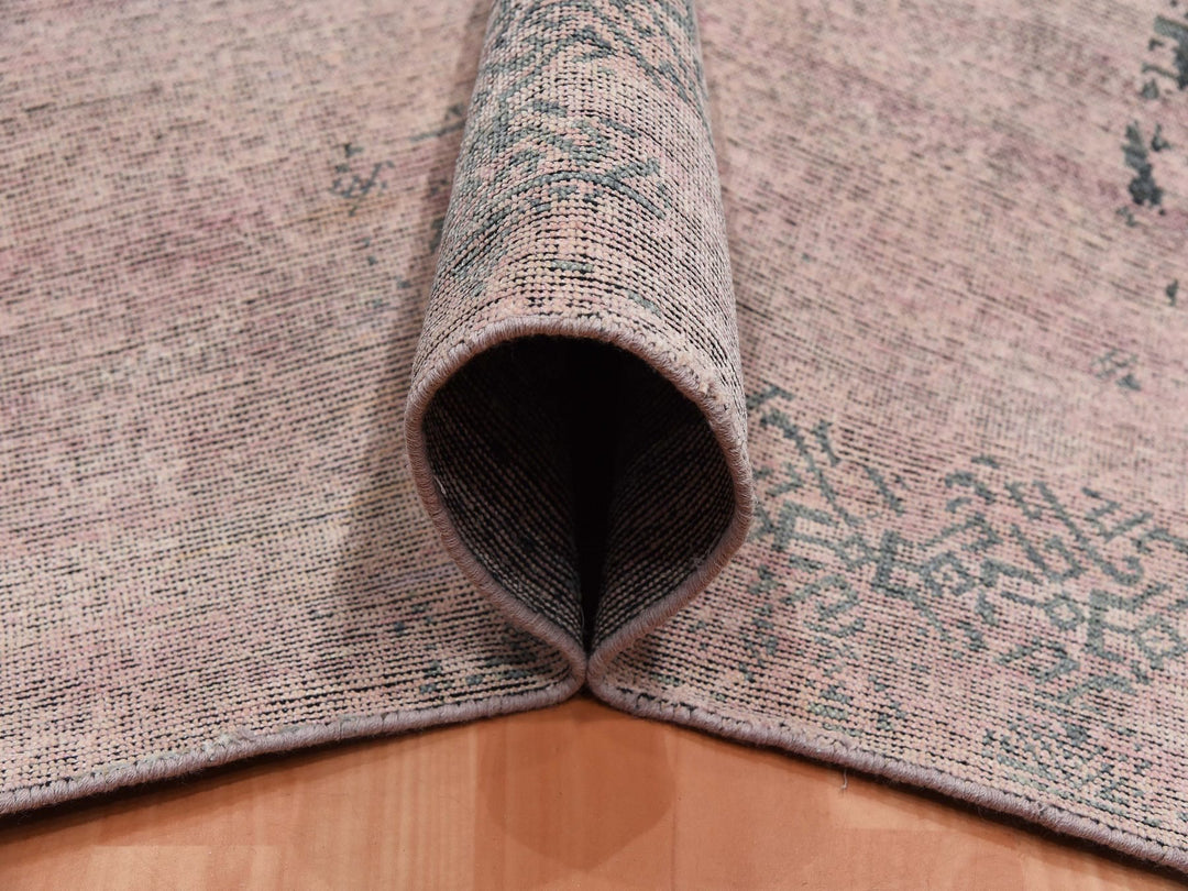 8'9" x 12'2" New Hand Knotted Pink Silk Rectangle Oriental Rug - MOA10275180