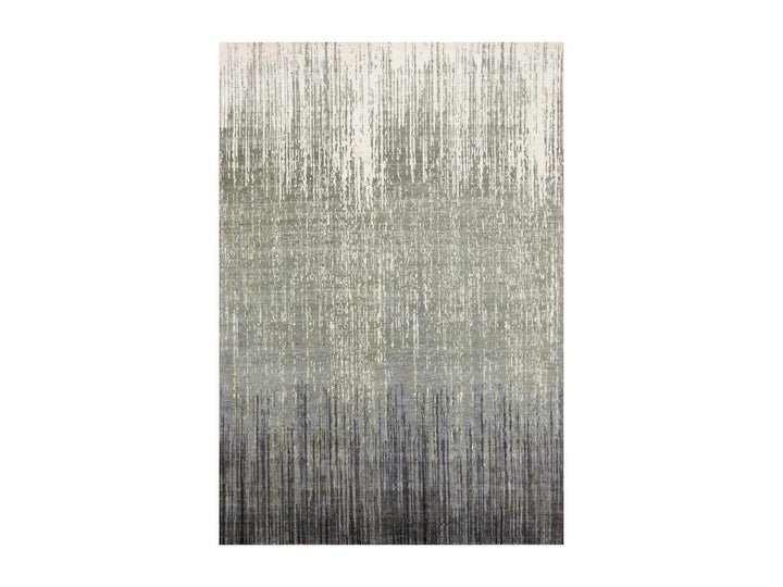 6'1" x 9'2" New Hand Knotted Grey Wool Rectangle Oriental Rug - MOA10275182