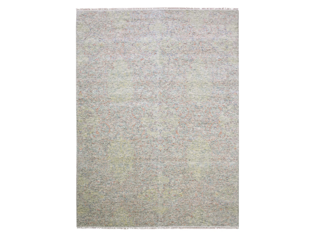 8'10" x 12'0" New Hand Knotted Multicolored Wool Rectangle Oriental Rug - MOA10275189