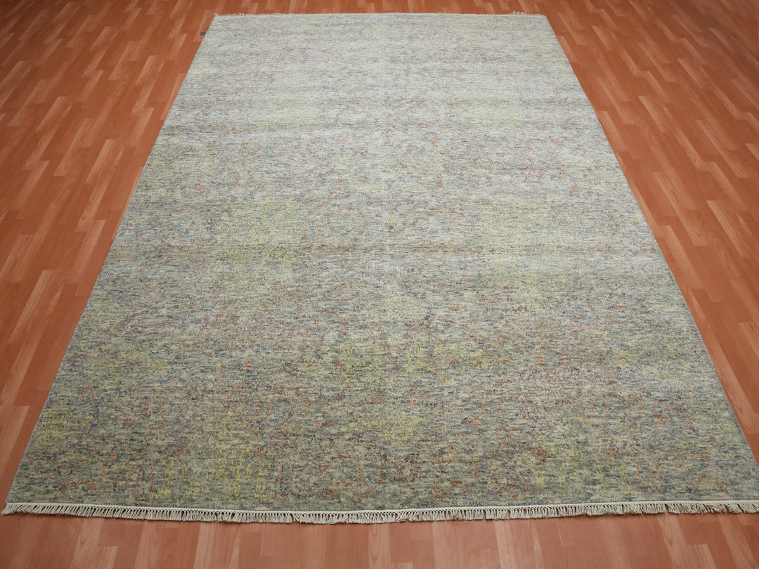 8'10" x 12'0" New Hand Knotted Multicolored Wool Rectangle Oriental Rug - MOA10275189