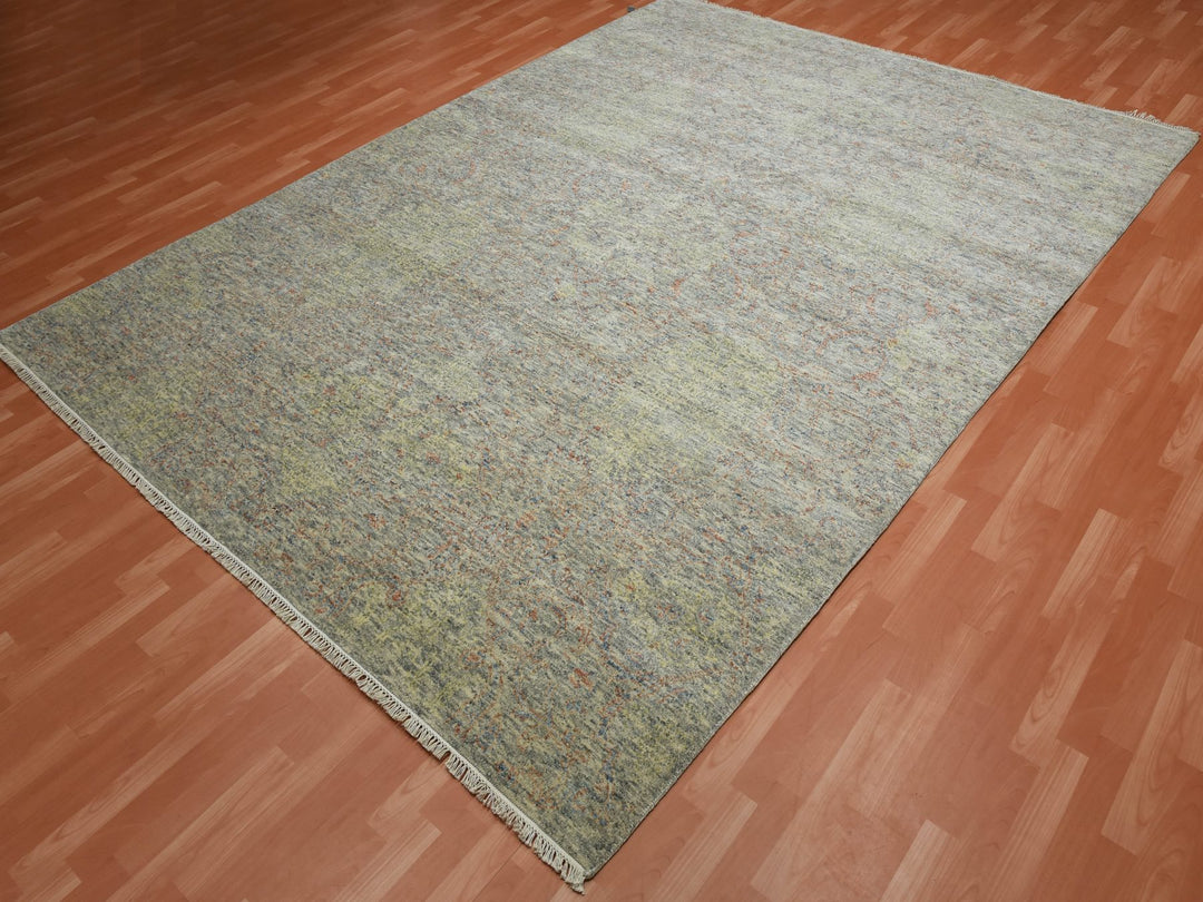 8'10" x 12'0" New Hand Knotted Multicolored Wool Rectangle Oriental Rug - MOA10275189