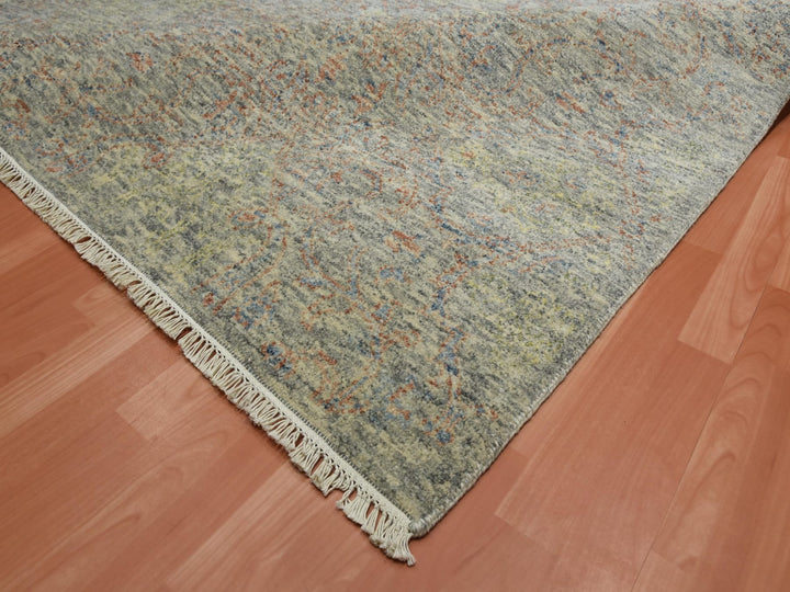 8'10" x 12'0" New Hand Knotted Multicolored Wool Rectangle Oriental Rug - MOA10275189