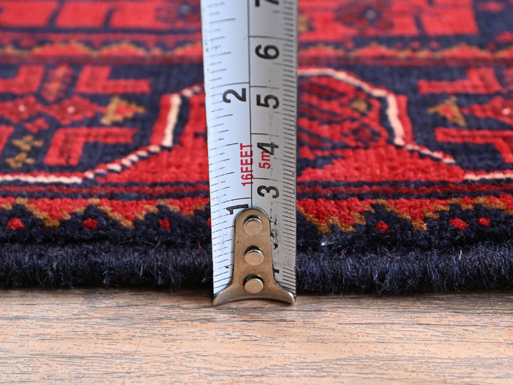1'9" x 4'10" New Hand Knotted Red Wool Runner Oriental Rug - MOA102751