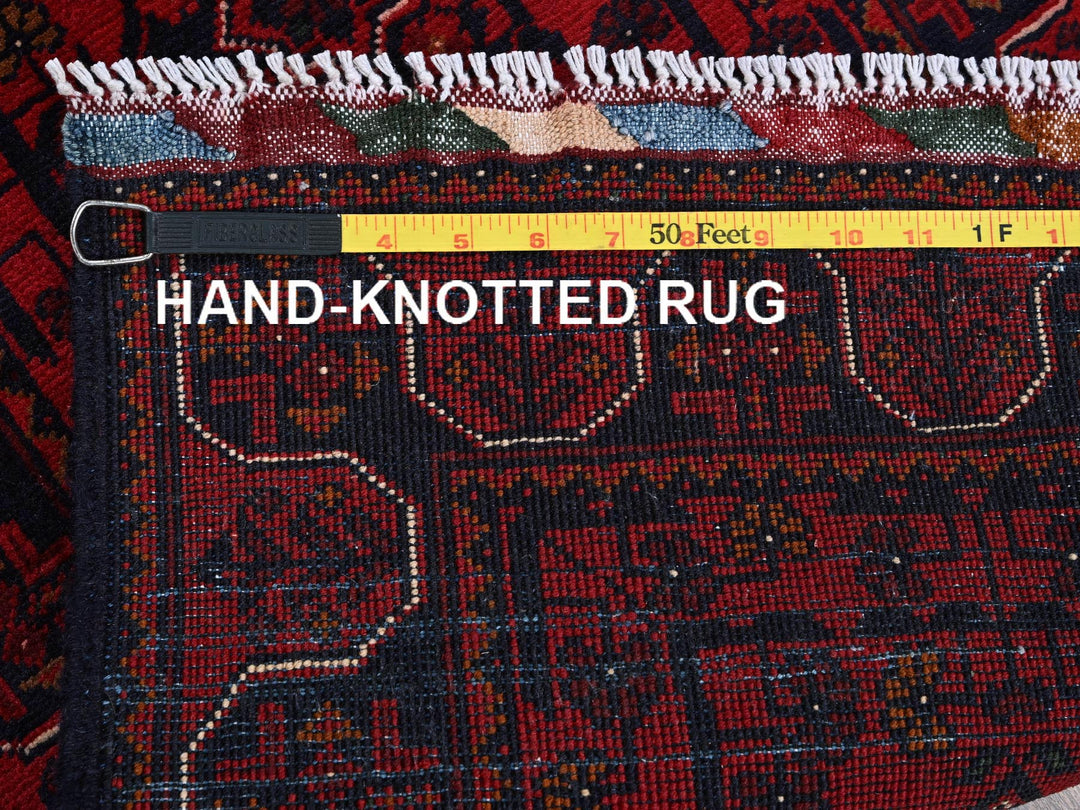 1'9" x 4'10" New Hand Knotted Red Wool Runner Oriental Rug - MOA102751