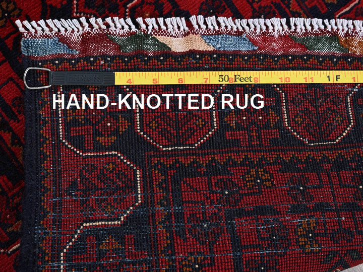1'9" x 4'10" New Hand Knotted Red Wool Runner Oriental Rug - MOA102751