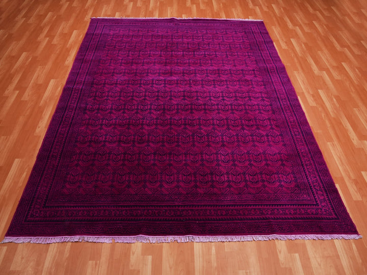 8'0" x 9'7" New Hand Knotted Overdyed Cotton Rectangle Oriental Rug - MOA10275212