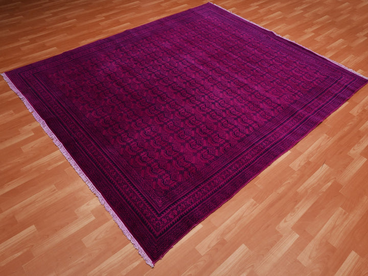 8'0" x 9'7" New Hand Knotted Overdyed Cotton Rectangle Oriental Rug - MOA10275212