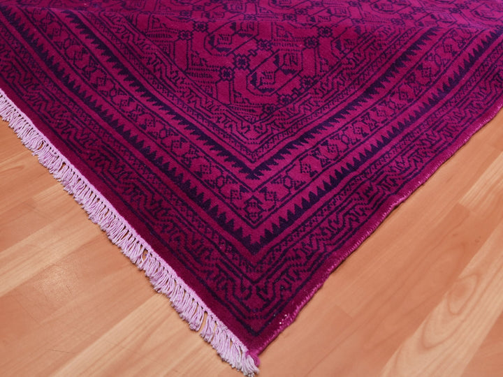 8'0" x 9'7" New Hand Knotted Overdyed Cotton Rectangle Oriental Rug - MOA10275212